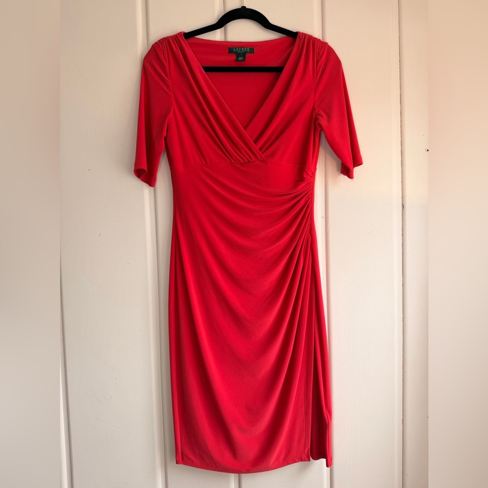 Ralph Lauren Vibrant Red Midi Dress